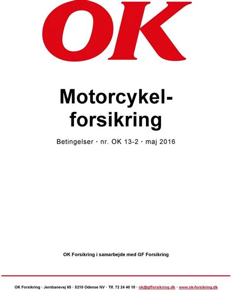 motorcykelforsikring helårsforsikring